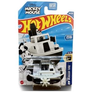 Hot Wheels Steamboat William Preto e Branco Série Screen Time 1010 Escala 1:64 Carro DiecastMattel