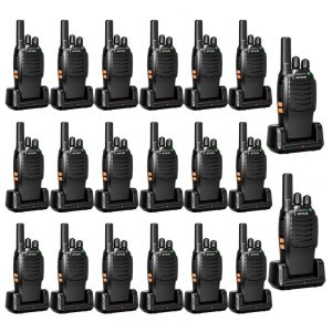 Rádio Comunicador Walkie Talkie Retevis H-777 Rádio Bidirecional de Longo Alcance Recarregável Mão Livre Base de Carregamento 20 Unidades