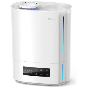 Umidificador 6L com Visor Digital Difusor de Óleo Essencial Silencioso e Controle de Umidistato Inteligente para Ambientes até 50m² 110V 22W BREEZOME MG07JS Branco