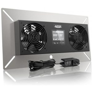 Ventilador com Controle de Temperatura e Umidade 68 m min 115V ALORAIR Prata e Preto