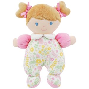 Boneca de Pelúcia Blossom da June Garden Minha Primeira Boneca com Roupa Floral Rosa