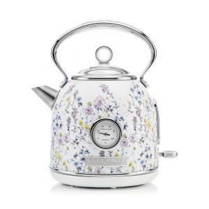 Chaleira elétrica dome inox 17L Laura Ashley Wild Meadow fervura rápida com termômetro externo e indicador de nível de água 110V