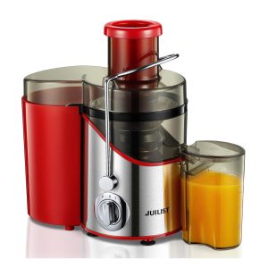 Centrífuga de Frutas 350mL com 3 Velocidades Pés Antiderrapantes e Fácil de Limpar 110V 400W Juilist Vermelho