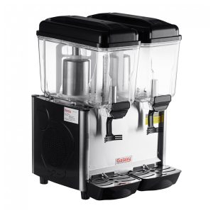 Dispenser de Bebidas Geladas Galaxy Duplo Prata Aço Inoxidável 2 Tigelas 11 L 120V 360W