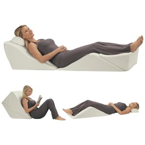 Travesseiros Multiposicionais para Costas Pernas e Joelhos Elevação Ortopédica para Sono e Recuperação Zero Gravidadem Contour Branco