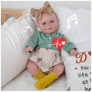 Bebê Recém-Nascido NewbornBonecas Reborn Interativas BABESIDE 3 em 1 com Batimentos Cardíacos que Respiram 50cm de Vinil Macio Realistas e Posicionáveis Boneca de Bebê de Vida Real