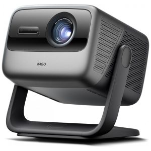 Projetor Portátil DLP Laser Triplo 4K JMGO N1S Ultra 24V 2800 ISO Lumens HDR10 1600:1 Google TV 300" 3D Blu-ray 20W Dolby Digital+