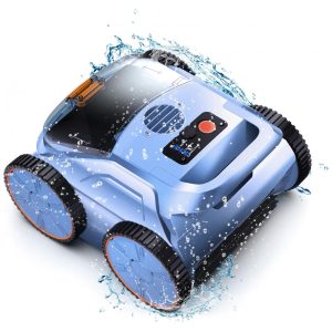 Aspirador Robótico para Piscinas Zyerch Azul Motor Brushless 180W Navegação Inteligente Limpeza Piso/Paredes/Linha d’Água Modelo 2025 Voltagem 110V