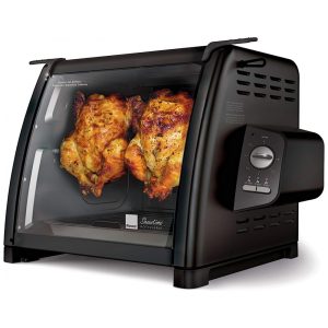 Churrasqueira Grill Rotisserie com Temperatura Ajustável 110V 1500W Ronco Preta