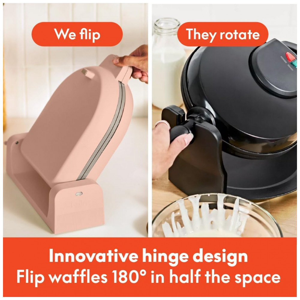 Máquina de Waffles bella FlipnStore com Revestimento Cerâmico EverGood, Design Compacto que Economiza Espaço, Indicador de Energia, - Imagem 3