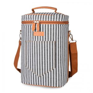 Bolsa Térmica Para Transporte de Vinhos até 4 Garrafas com Alça Ajustável TIRRINIA Preto