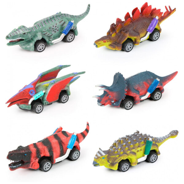 Brinquedos de Dinossauro EASYFUN para Crianças 35 Carros de Brinquedo com Corda 6 Pack Brinquedos de Dinossauro para Meninos e Meninas de 3, 4, 5 Anos