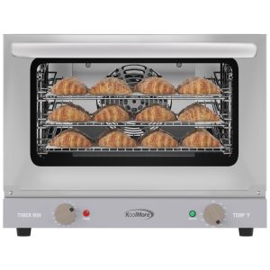 Forno de Convecção de Bancada KoolMore para Assadeiras de Tamanho Quarto com 3 Grelhas 1440W de Potência em Aço Inoxidável