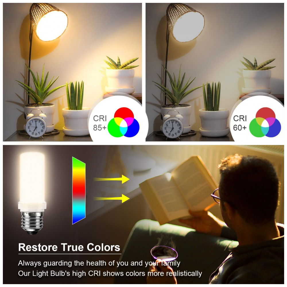 Lâmpada de LED 20W Equivalente a 200W 2500 Lumens Super Branca 3000K E26E27 Amarela - RIUVAO - Imagem 4