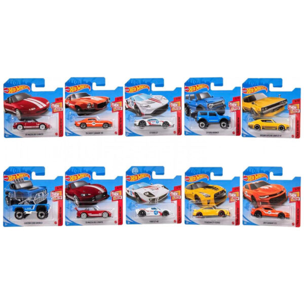 Coleção de Brinquedos Hot Wheels com 10 Carros ou Caminhões, Conjunto Amazon de 10 Veículos em Escala 1:64 para Colecionadores Infantis, Estilos Varia