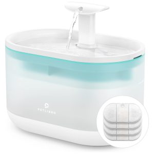 Fonte de água PETLIBRO cápsula automática 21L azul filtro quádruplo silenciosa ABS visor nível fácil limpeza gatos cães