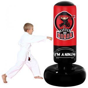 VCOLAN Kids Punching Bag Inflável 170cm Estável e Resistente para Treino de Karatê e Taekwondo Infantil