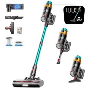 Aspirador Sem Fio dsorupa V10 Ultra 600W 50kPa Sucção Anti-Emaranhado 1.8L Bateria 70min 29.6V