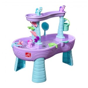 Mesa de Atividades Sensoriais com Água para Crianças 13 Acessórios Para Crianças de 15+ Anos Step2 Azul e Roxo