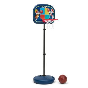 Kit Cesta de Basquete Infantil Patrulha Canina com Altura Ajustável Bomba de Ar Manual e Bola de Basquete para Crianças Acima de 3 Anos Delta Children