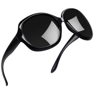 Óculos de Sol Feminino com Proteção UV Joopin B20 Preto e Cinza