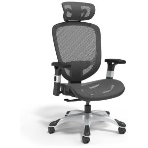 Cadeira de Escritório Giratória Ajustável com Apoio Lombar STAPLES Preto