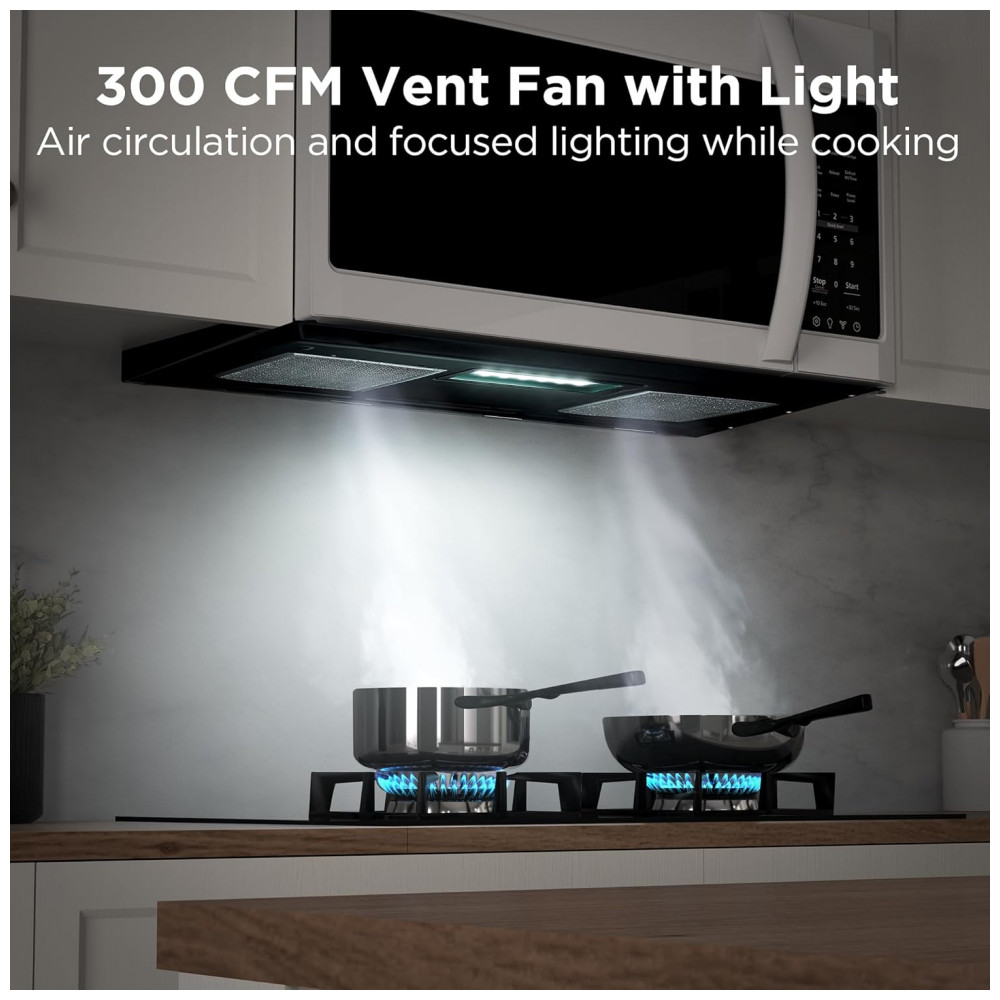 Forno Micro-ondas de Embutir BLACK+DECKER com Exaustor e Cozimento Automático com um Toque de 4814 litros Branco 1000 Watts - Imagem 4