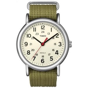Relógio Weekender Unissex Correio Ajustável TIMEX T2N651 Verde