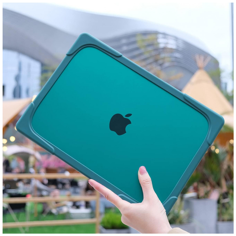 Capa Rígida Antichoque Verde-Azul para MacBook Air 15″ (2023–2025, Modelos A3241/A3114/A2941, M2/M3/M4) – MEEgoodo - Imagem 6