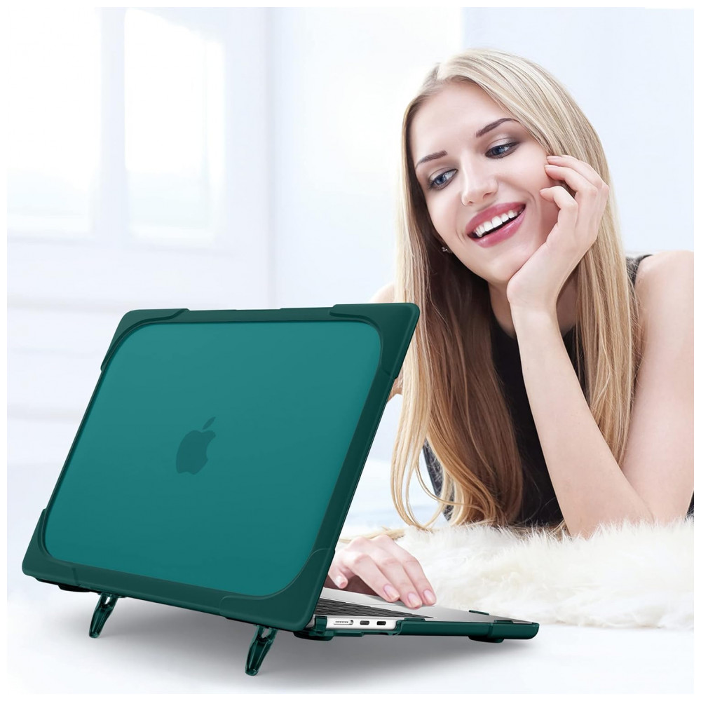 Capa Rígida Antichoque Verde-Azul para MacBook Air 15″ (2023–2025, Modelos A3241/A3114/A2941, M2/M3/M4) – MEEgoodo - Imagem 7