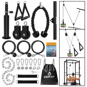 Kit de Acessórios Multifuncionais para Treino em Casa 7 Peças SERTT Preto