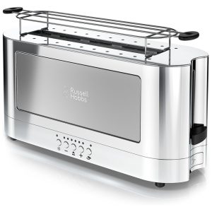 Torradeira de 2 Fatias com 6 Níveis de Tostagem 1200W 110v RUSSELL HOBBS TRL9300GYR Prateado
