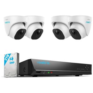 Sistema de Câmeras de Segurança PoE IP 8 Canais 4K 4 PCS REOLINK RLK8 520D4 5MP Branco