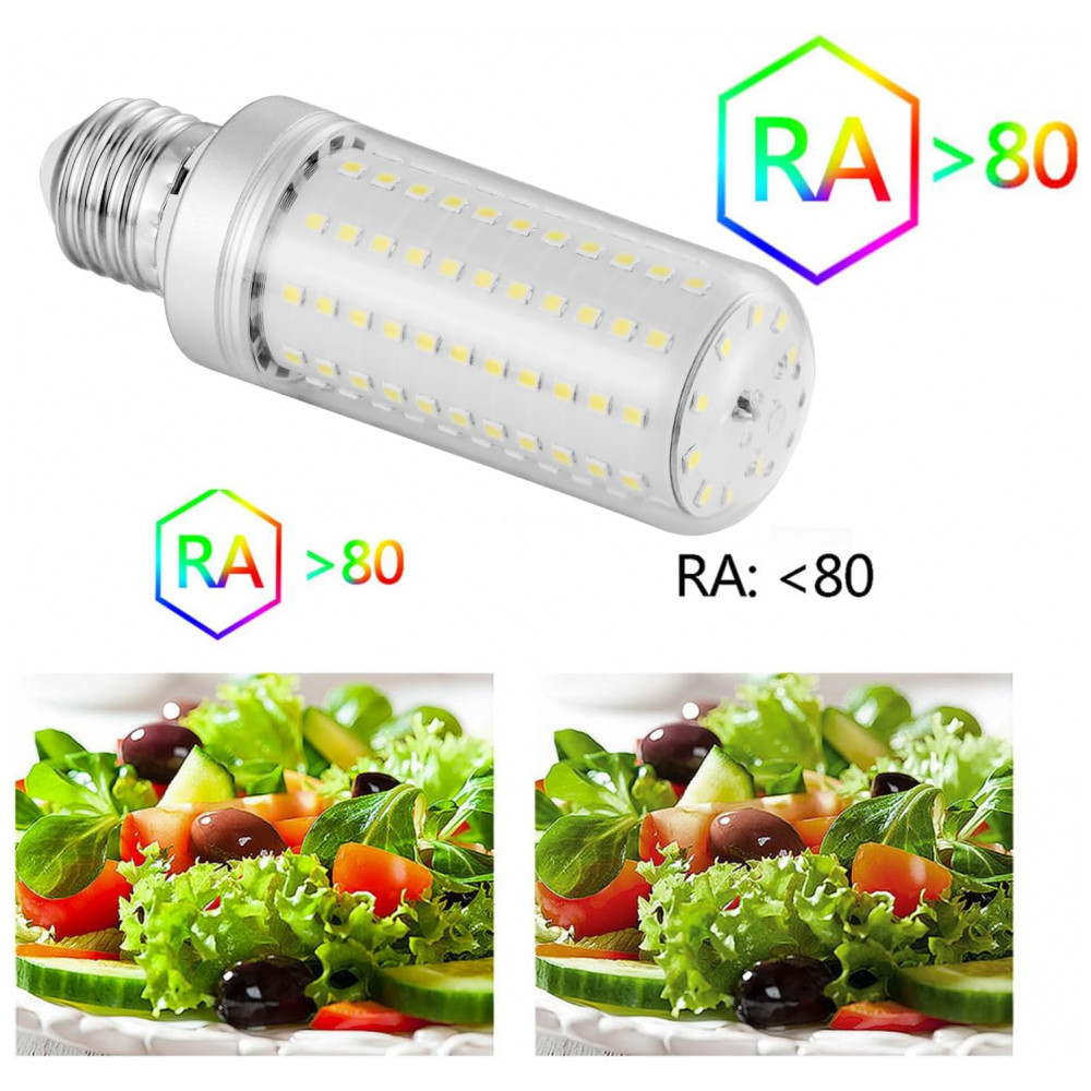 Lâmpadas RA RAYHOO LED 12W, equivalentes a 100-150W incandescentes, base E26/E27, 1800 lúmens, luz branca natural 4000K, não dimmável, pacote com 2 unidades. - Imagem 3