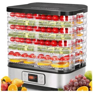 Desidratador de Alimentos 8 Bandejas e Transparente 110v MEYKEY  Prateado