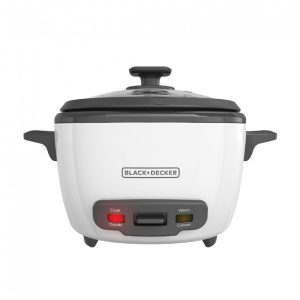 Panela de Arroz BLACK+DECKER 14 Xícaras (Cozido) com Cesto a Vapor Tigela Removível e Antiaderente Branco. Ideal para Arroz e Grãos.