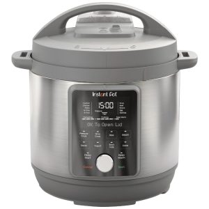 Panela de Pressão Elétrica 8 Litros de Capacidade 9 em 1 com Controle Digital Instant Pot Duo Plus 110V 1200W Cinza