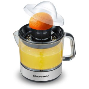 Espremedor de Sucos Elétrico Elite Gourmet ETS623 Compacto Controle de Polpa 710ml Para Laranjas Limões Limões Sicilianos e Toranjas.