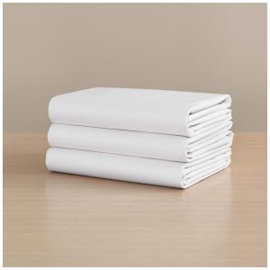 Lençol de Percal com Elástico Tamanho Queen Recomendado para Quem Sente Calor à Noite e Material 100% Algodão de Fibra Longa H by Frette Branco