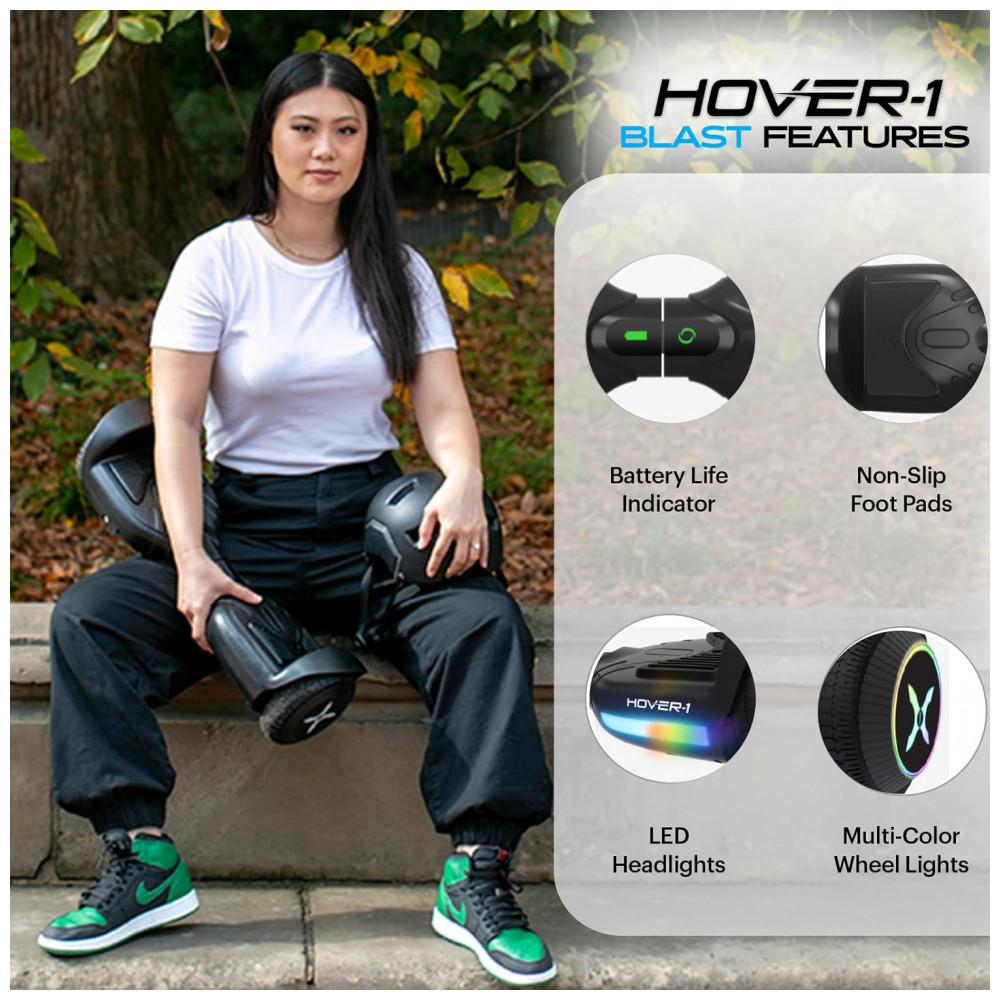 Hoverboard Hover-1 Blast Aqua com 6,5″, LED e Certificação UL2272 – Dual 160 W, até 11 km/h - Imagem 3