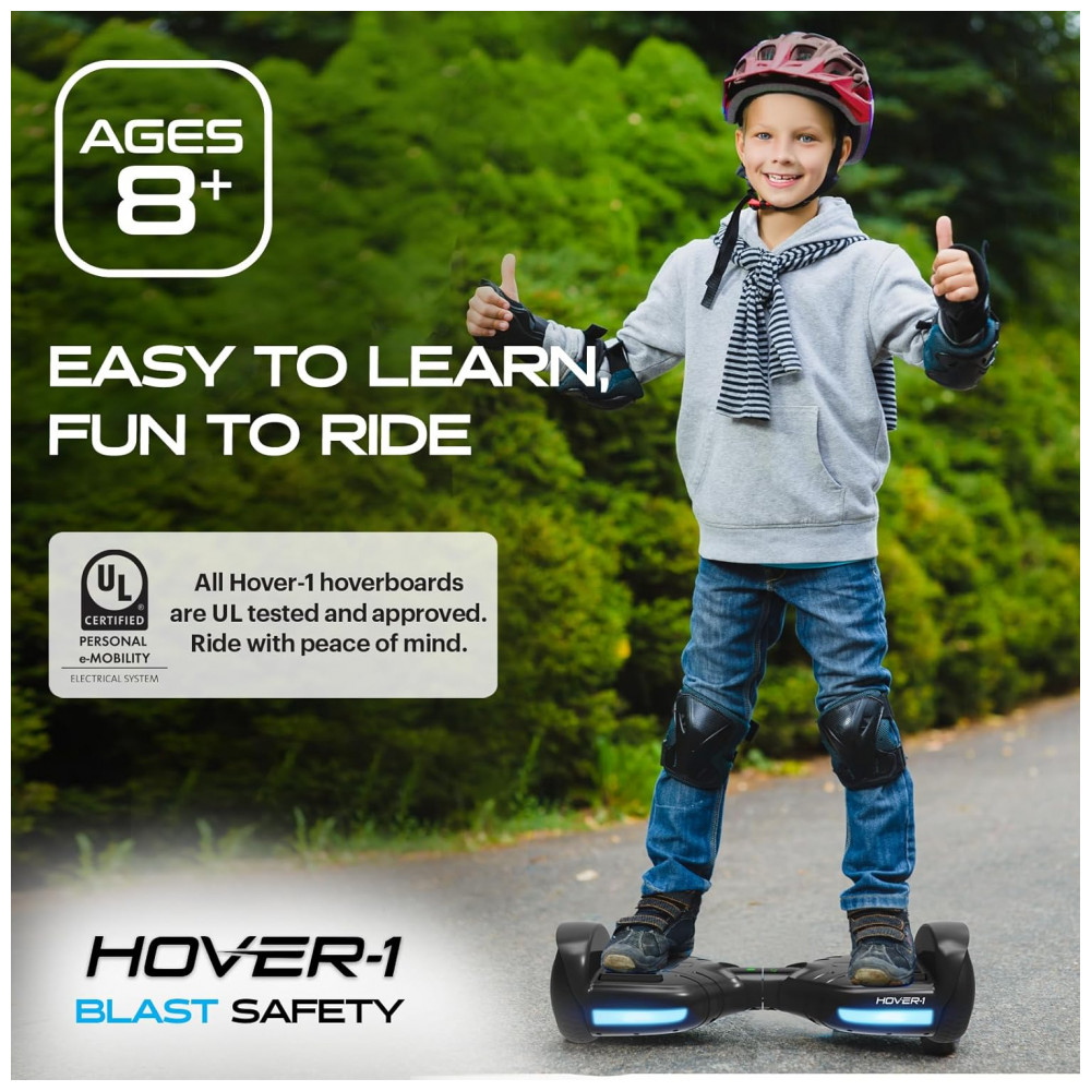 Hoverboard Hover-1 Blast Aqua com 6,5″, LED e Certificação UL2272 – Dual 160 W, até 11 km/h - Imagem 4
