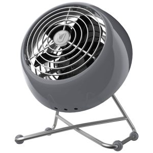 Mini Ventilador Vintage Moderno com 2 Velocidades e Inclinação Ajustável 110V 21W Vornado VFANCR1 0283 85 Cinza