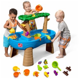 Mesa de Atividades Sensoriais com Água para Ar Livre 13 Peças Step2  Idade Recomendada 1 a 5 Anos Azul