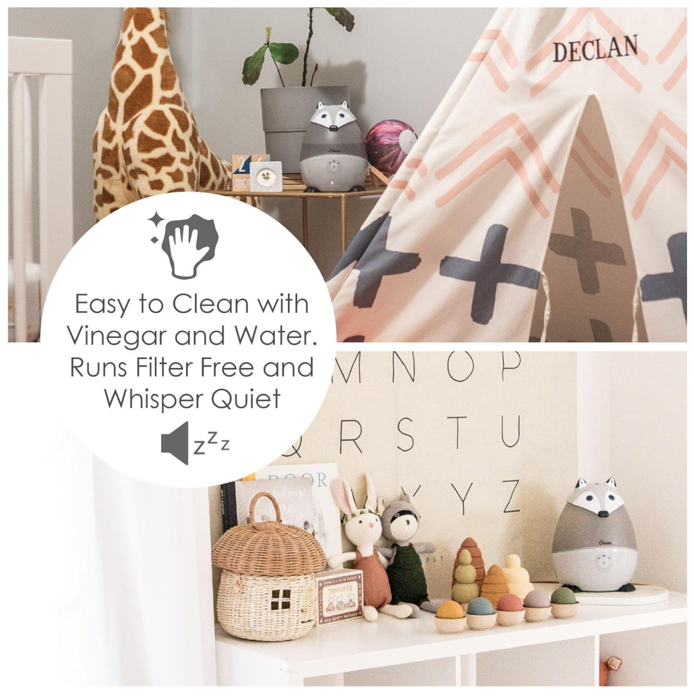 Umidificador Ultrassônico 18L com Tema de Raposa Configurações Ajustáveis e Desligamento Automático para Ambientes até 23m2 110V CRANE Cinza - Imagem 5