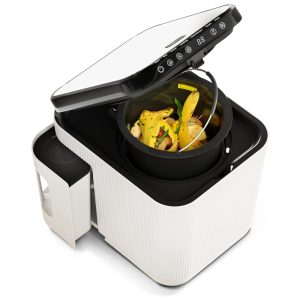 Composteira Elétrica de Cozinha 3L com Modo de Limpeza Automático e Design Compacto 110V Home Zone Living Branca