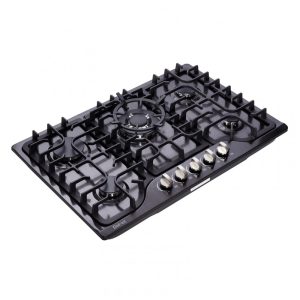 Cooktop a gás 5 bocas Deli-Kit inox escovado embutir queimadores selados em latão 110V