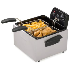 Fritadeira Elétrica 4.7L em Aço Inoxidável 1800W 110V Presto 05466 Prata