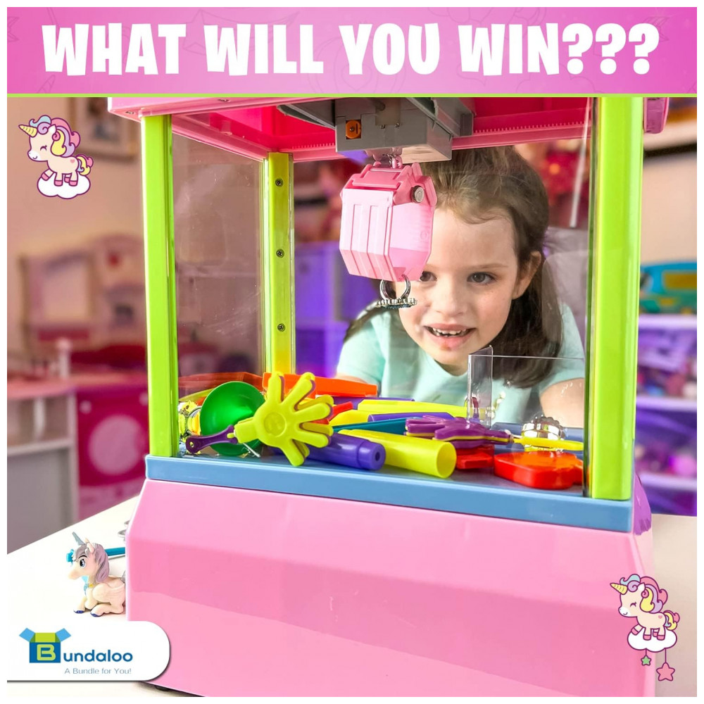 Bundaloo Claw Machine Arcade Game Unicorn Rosa com Som, Mini Máquina de Garra para Doces e Brinquedos, Ideal para Crianças - Imagem 7