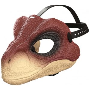 Máscara Mattel Jurassic World Rebirth Velociraptor com Mandíbula Móvel e Detalhes Realistas - Fantasia Infantil