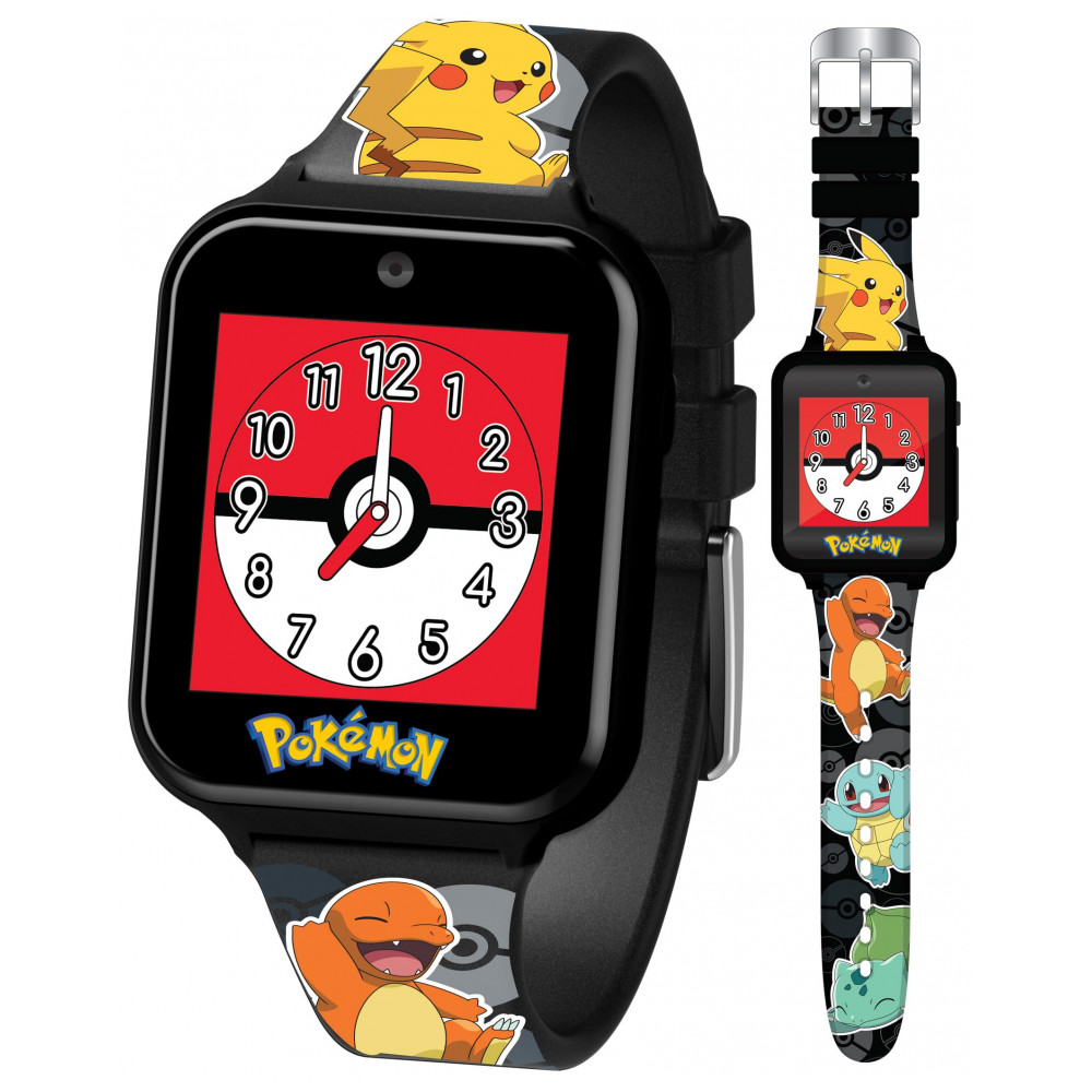 Relógio Smartwatch Infantil Pokémon Pikachu Interativo com Tela Touch Câmera e Pedômetro